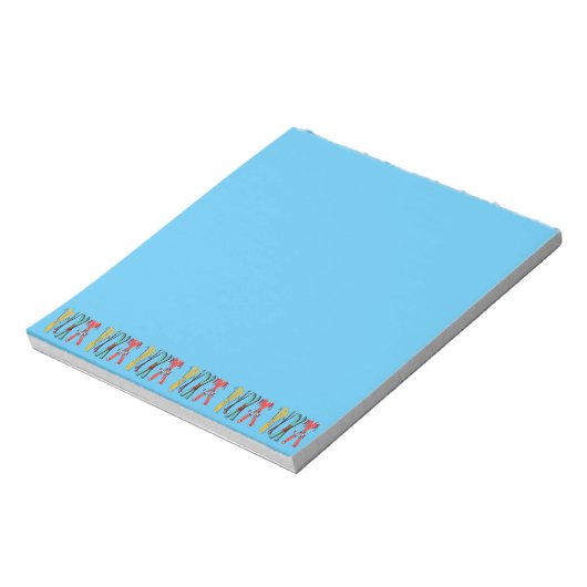 Funny Ski Colorful Ski Skier Notizblock (Rotiert)