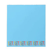 Funny Ski Colorful Ski Skier Notizblock (Vorderseite)