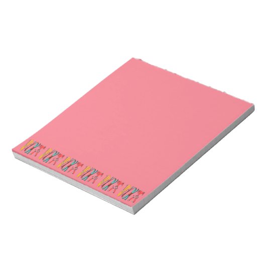 Funny Ski Colorful Ski Skier Notizblock (Rotiert)