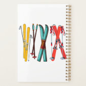 Funny Ski Colorful Ski Skier Planer (Rückseite)