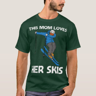 Funny Ski Design für Mama Mutter Wintersport Sn T-Shirt