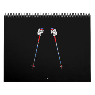 Funny Ski Geschenk Männer Frauen Cool Skier Kostüm Kalender