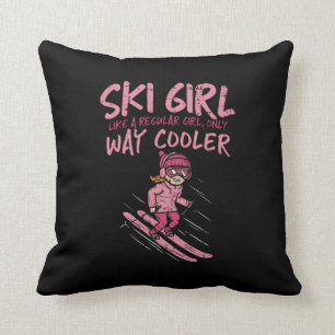 Funny Ski Girl wie Regular Girl aber viel Cooler Kissen