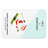 Funny Ski Holiday Cards Magnet (Horizontal)