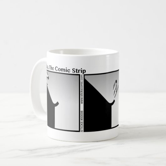 Funny Ski Jump Stickman Tasse - 006 (Vorderseite Links)