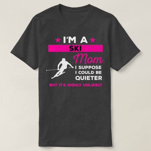 Funny Ski Mama Gift T-Shirt (Design vorne)
