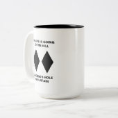 Funny Ski mein Leben geht hinunter Berg schwarzer Zweifarbige Tasse (Vorderseite Links)