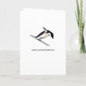 Funny Ski Pinguin eins in einer Million Danke Karte (Rückseite)