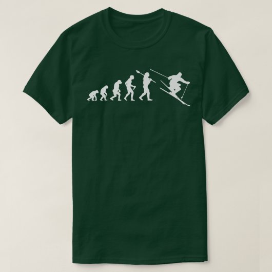 Funny Ski Ski Ski Ski Evolution Snow Winter Vacat T-Shirt (Design vorne)