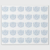 Funny ski skier Berge ästhetisch blau Geschenkpapier (Flach)