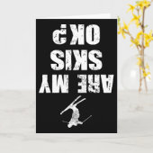 Funny Ski Tee Distressed Skiing Winter Sports Ski Karte (Gelbe Blume)