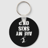 Funny Ski Tee Distressed Skiing Winter Sports Ski  Schlüsselanhänger (Vorderseite)