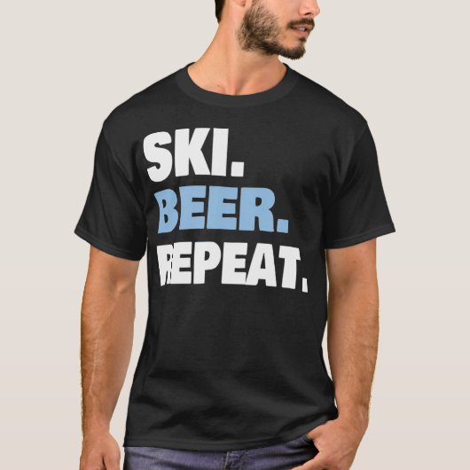 FUNNY SKI TRIP SKIING BIER LOVER GIFT FÜR MÄNNER T-Shirt (Vorderseite)