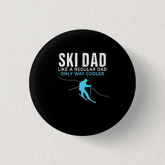 Funny Ski Vater Shirt - Skier-Hemdgeschenk für Män Button (Vorderseite)