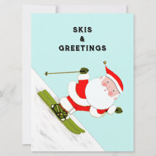 Funny Ski Weihnachtskarten Feiertagskarte