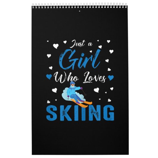 Funny Ski Winter Sportgeschenk Ein Mädchen für Lie Kalender (Titelbild)
