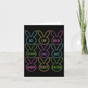 Funny Skibidi Ostertag Egg Funny Rizz Meme Easte Karte