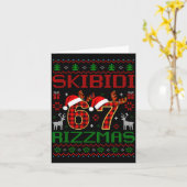 Funny Skibidi Rizzmas Meme Ugly Christmas Vibes Xm Karte (Gelbe Blume)