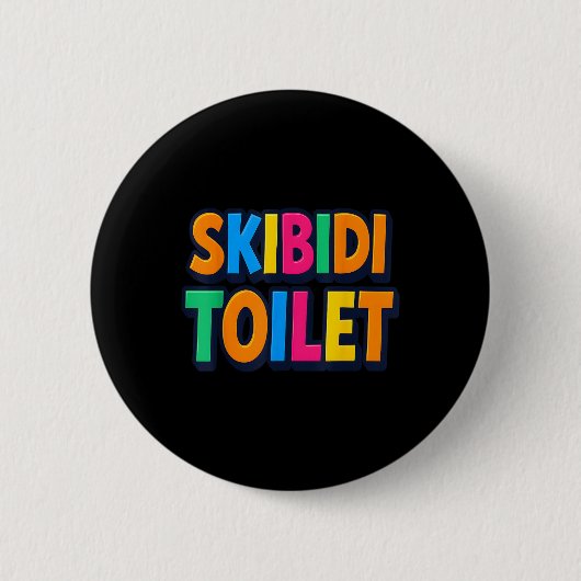 Funny Skibidi Toilet Button (Vorderseite)