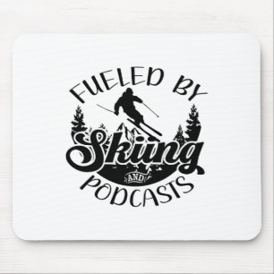 Funny Skier Joke angeregt durch Skifahren und Podc Mousepad