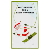 Funny Skier Ski Holiday Kleine Geschenktüte (Rückseite)