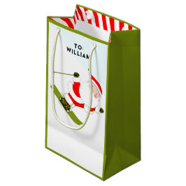 Funny Skier Ski Holiday Kleine Geschenktüte