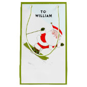 Funny Skier Ski Holiday Kleine Geschenktüte (Vorderseite)