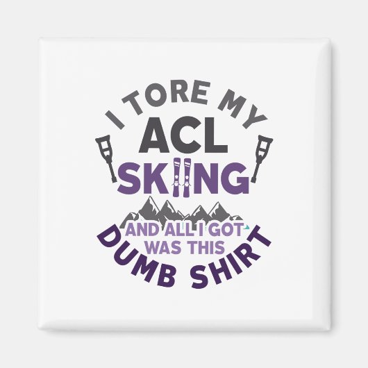 Funny Skifahren Knie Verletzung Torn wird gut Magnet (Vorne)