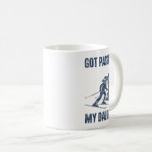 Funny Skiing Got Ped By My Daughter Family Ski Tri Kaffeetasse (VorderseiteRechts)