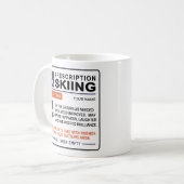 Funny Skiing Tasse - Design (Vorderseite Links)