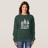 Funny Skinny Pine Sommer Wandern Camping Sweatshirt (Vorne ganz)