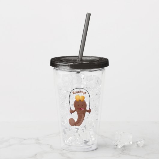Funny skipper mudskipper fish Cartoon Acryltrinkbecher (Rückseite Ice)