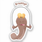 Funny skipper mudskipper fish Cartoon Aufkleber (Vorderseite)