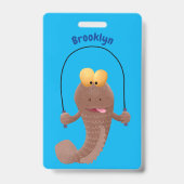 Funny skipper mudskipper fish Cartoon Ausweis (Rückseite)