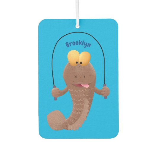 Funny skipper mudskipper fish Cartoon Autolufterfrischer (Vorderseite)