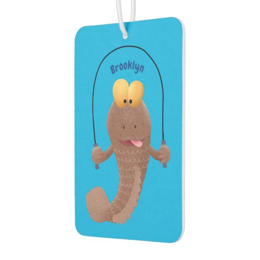 Funny skipper mudskipper fish Cartoon Autolufterfrischer (Links)