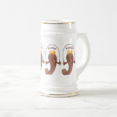 Funny skipper mudskipper fish Cartoon Bierglas (VorderseiteRechts)