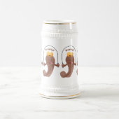 Funny skipper mudskipper fish Cartoon Bierglas (Mittel)