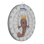 Funny skipper mudskipper fish Cartoon Dartscheibe (Vorderseite Links)