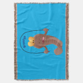 Funny skipper mudskipper fish Cartoon Decke (Vorderseite Vertikal)