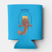 Funny skipper mudskipper fish Cartoon Dosenkühler (Rückseite)