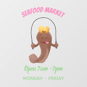 Funny skipper mudskipper fish Cartoon Fensteraufkleber (Blatt)