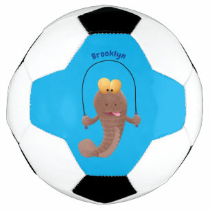 Funny skipper mudskipper fish Cartoon Fußball