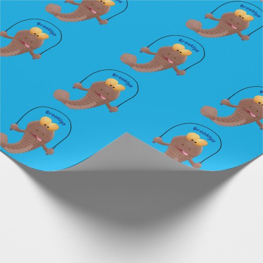 Funny skipper mudskipper fish Cartoon Geschenkpapier (Ecke)