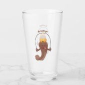 Funny skipper mudskipper fish Cartoon Glas (Rückseite)
