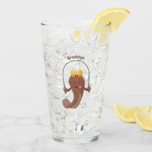 Funny skipper mudskipper fish Cartoon Glas