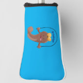 Funny skipper mudskipper fish Cartoon Golf Headcover (Rotieren 90)