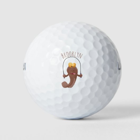 Funny skipper mudskipper fish Cartoon Golfball (Vorderseite)