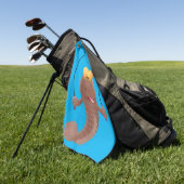 Funny skipper mudskipper fish Cartoon Golfhandtuch (Gras)