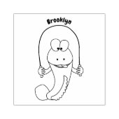 Funny skipper mudskipper fish Cartoon Gummistempel (Prägung)